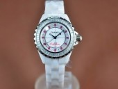 シャネル 新作＆送料込 Chanel J12 Joaillerie Ladies White/Red/Clear Jap Quartz腕時計J-CH0062